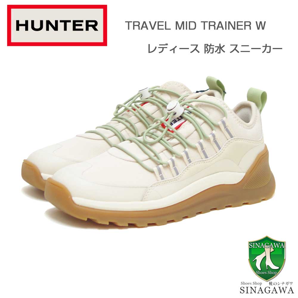 ハンターHUNTERWFK2000PTP(レディース)レディーストラベルミッドトレーナー(カラー:キャンバスクリーム)防水スリッポンラバーソール全天候型レインシューズハンドクラフト正規品「靴」