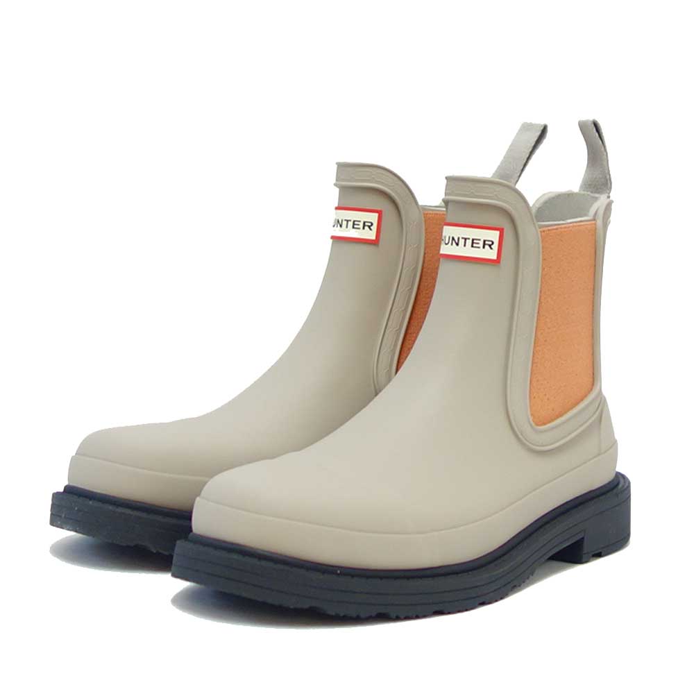 ハンター HUNTER WFS1018RMA (レディース)  レディース コマンド チェルシー ブーツ :Skimming Stone / Coral Shade  防水ブーツ ラバーソール 全天候型 アンクル レイン シューズ サイドゴア「靴」