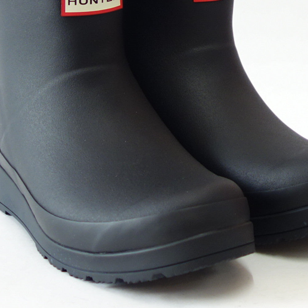 ハンターHUNTERWFS2235RMA(レディース)レディースプレイショートシェルパインシュレイテッド:ブラック防水ブーツラバーソール防寒レイン長靴「靴」