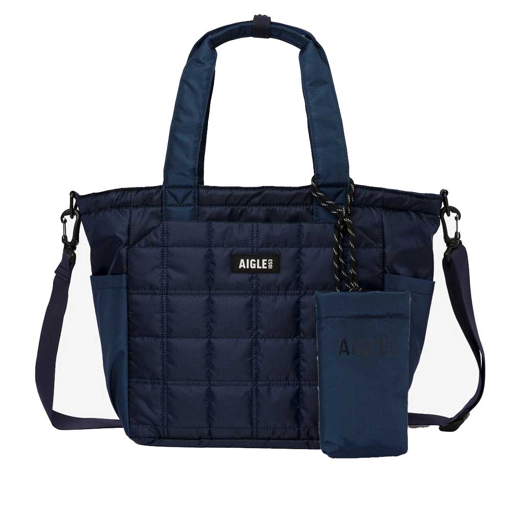 エーグル AIGLE ZNHAP97 キルティング2wayトート (ブラック・ネイビー) ショルダーバッグ ハンドバッグ トートバッグ ユニセックス