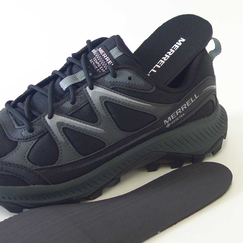 メレルMERRELL（メンズ）TEMPOEXPACTIVEGORE-TEXメンズJ00005494カラー：ブラックGORE-TEX完全防水通気性メッシュアウトドアシューズウォーキングハイキングトレイル「靴」