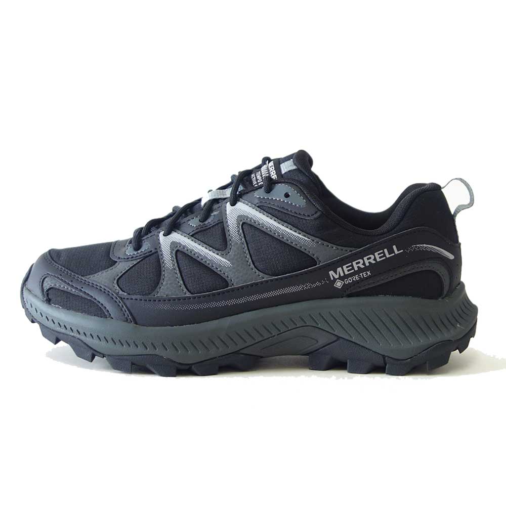 メレル MERRELL （メンズ）TEMPO EXP ACTIVE GORE-TEX メンズ J00005494  カラー：ブラック  GORE-TEX 完全防水 通気性メッシュ アウトドアシューズ ウォーキング ハイキング トレイル 「靴」