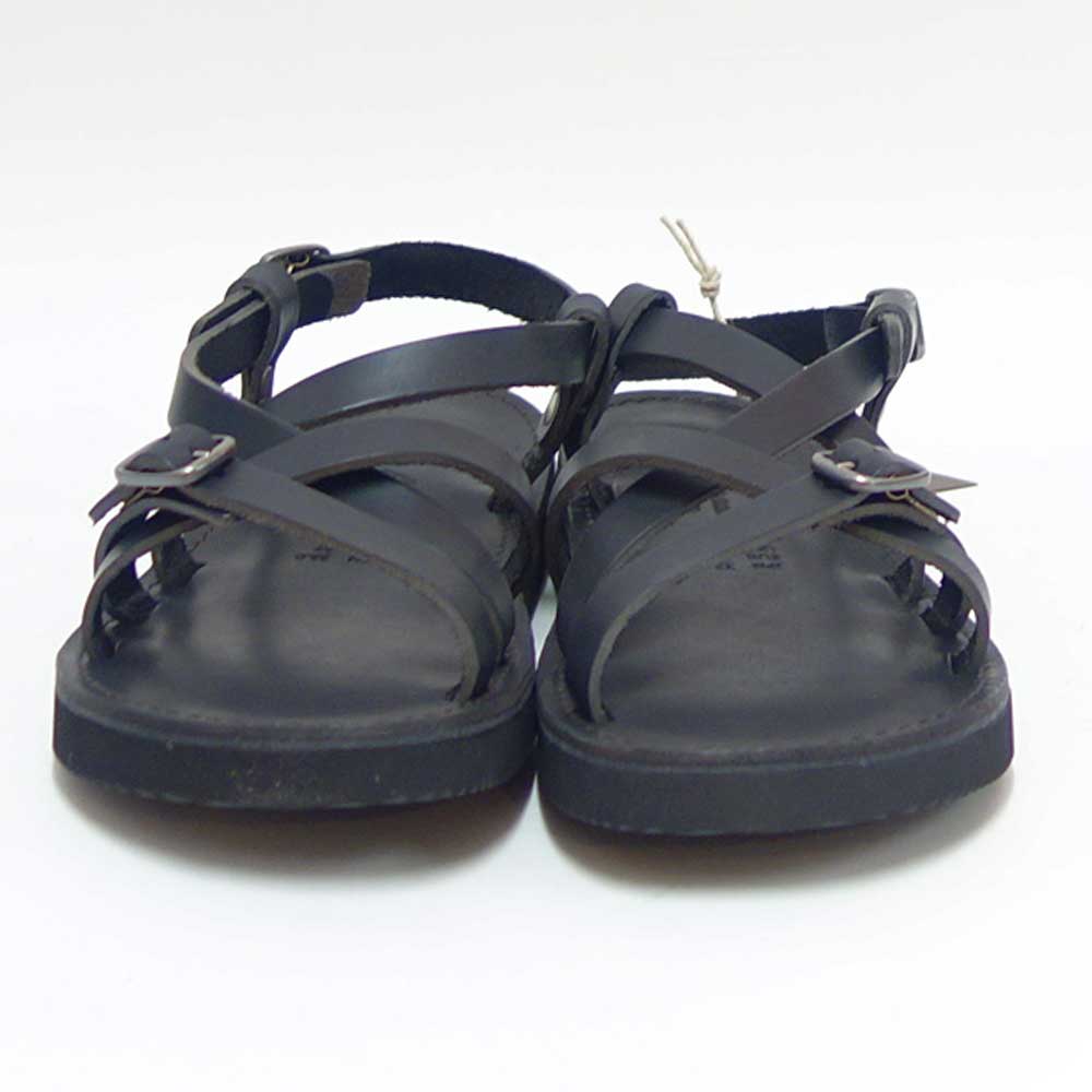 オーガニックハンドルーム Organic Handloom GAYA 001009 ブラック  フラットサンダル  日本製 天然皮革「靴」