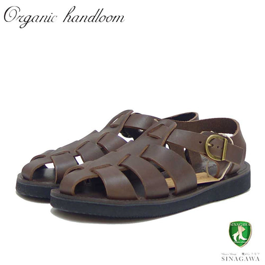 オーガニックハンドルーム Organic Handloom GURKHA 002208 ダークブラウン  フラットサンダル  日本製 天然皮革「靴」