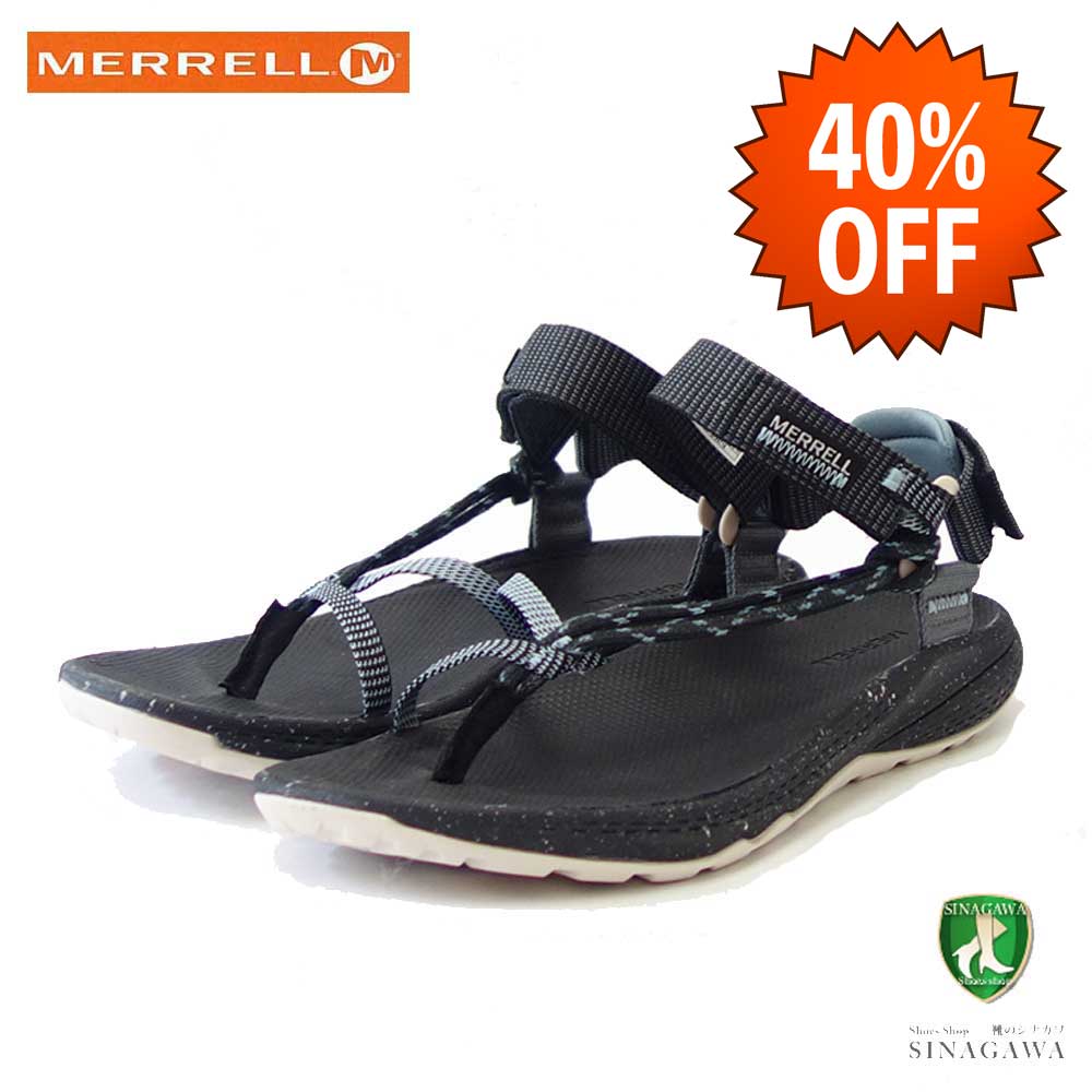 【SALE 40%OFF】 MERRELL メレル ブラバーダ コード ラップ （レディース） 004170 ブラック  バックストラップサンダル スポーツサンダル ビーチサンダル「靴」