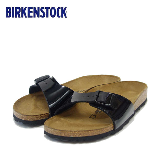 BIRKENSTOCK ビルケンシュトック MADRID（マドリッド） GC 040303 ブラックパテント（レディース）「正規輸入品」 ドイツ生まれの快適サンダル 「靴」