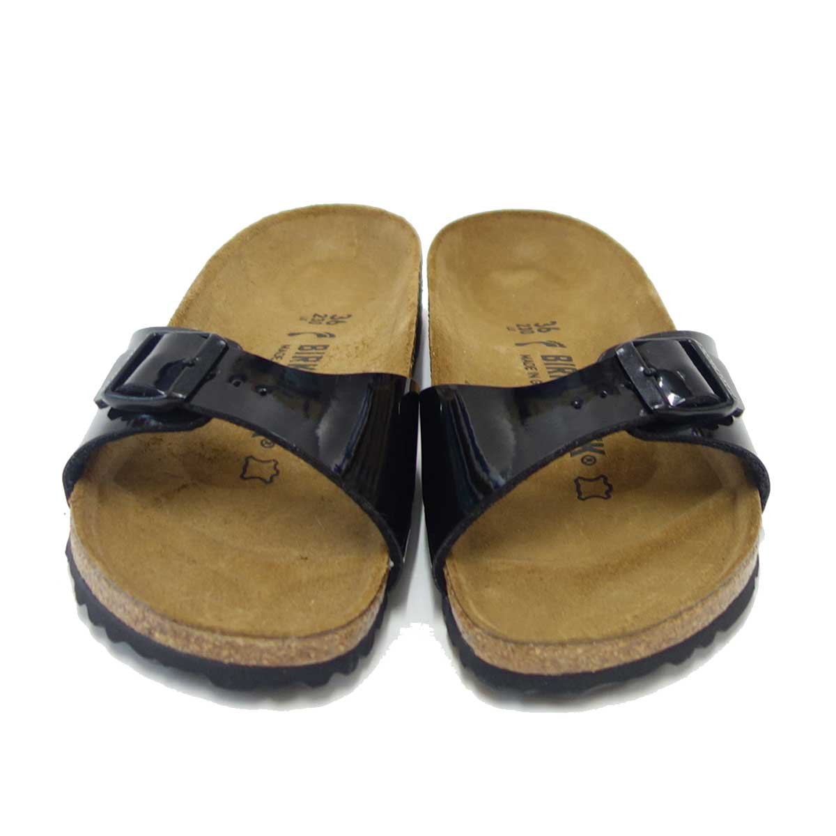 BIRKENSTOCK ビルケンシュトック MADRID（マドリッド） GC 040303 ブラックパテント（レディース）「正規輸入品」 ドイツ生まれの快適サンダル 「靴」