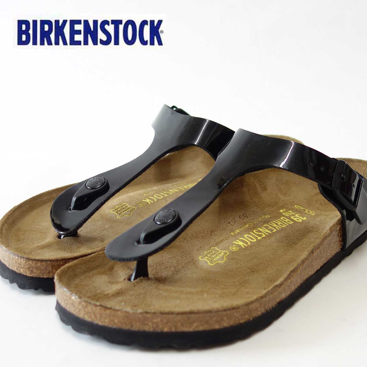BIRKENSTOCK（ビルケンシュトック）GIZEH（ギゼ）レディース043661（ビルコフロー／ブラックパテント）ドイツ生まれの快適サンダル「靴」