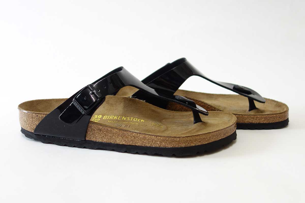 BIRKENSTOCK（ビルケンシュトック）GIZEH（ギゼ）レディース043661（ビルコフロー／ブラックパテント）ドイツ生まれの快適サンダル「靴」