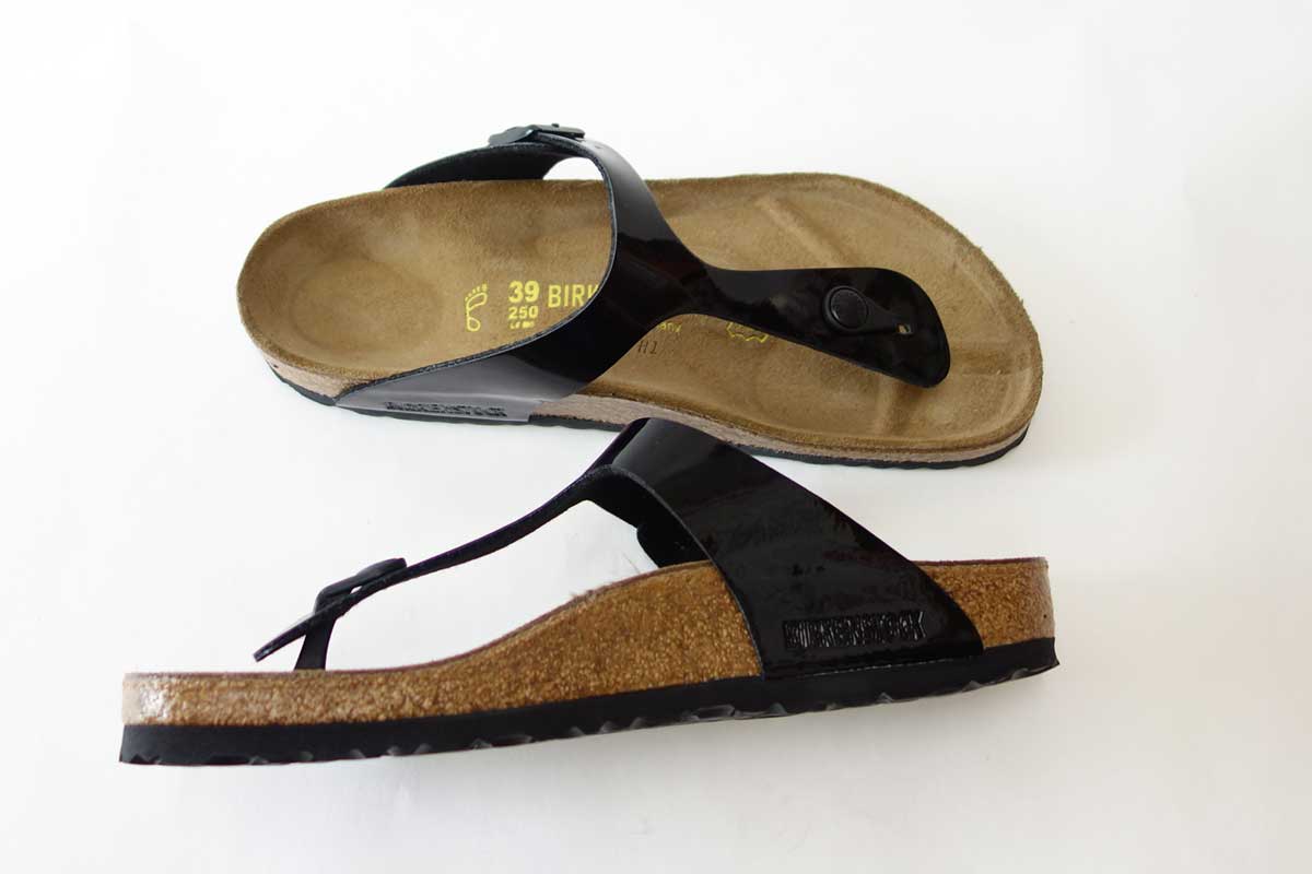 BIRKENSTOCK（ビルケンシュトック）GIZEH（ギゼ）レディース043661（ビルコフロー／ブラックパテント）ドイツ生まれの快適サンダル「靴」