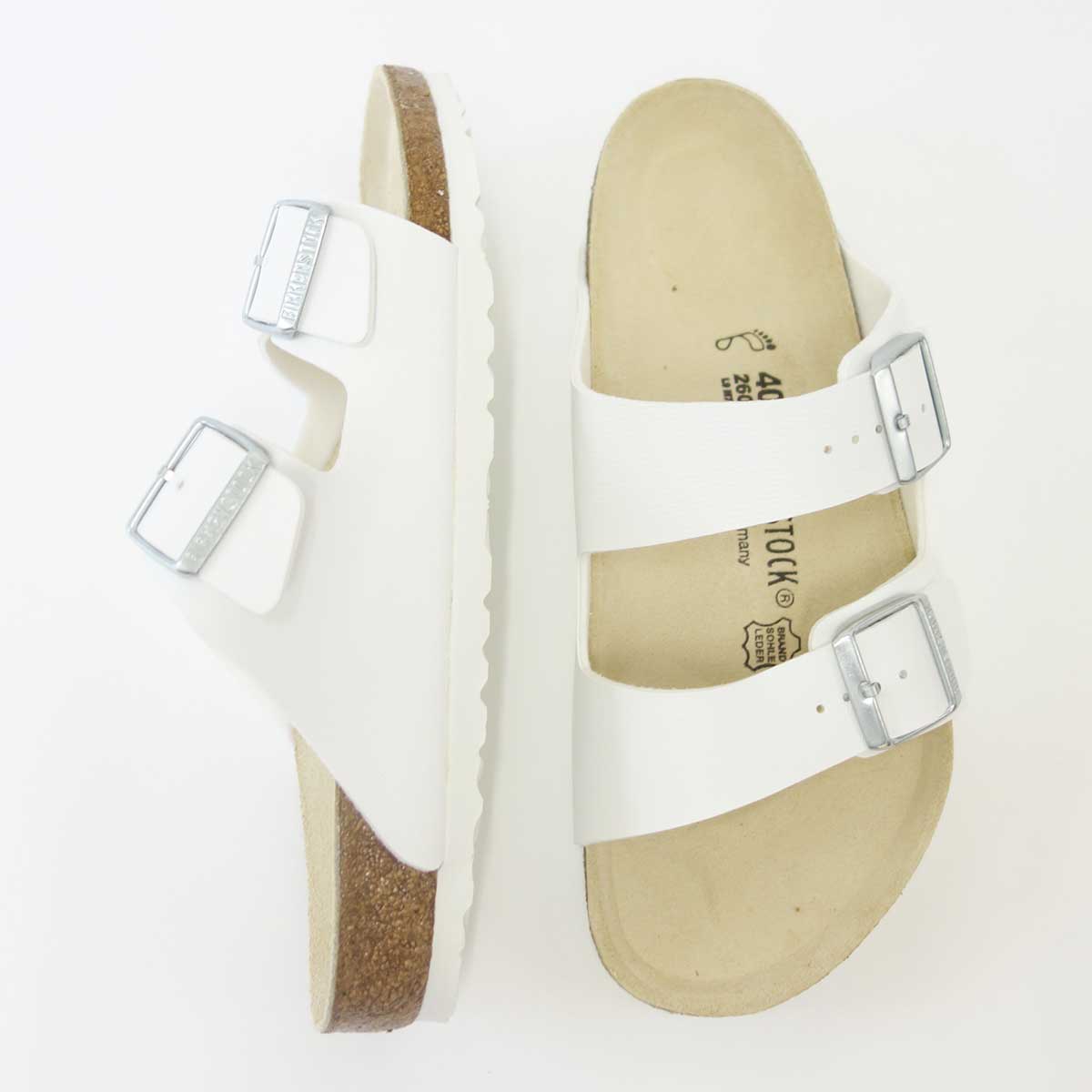 BIRKENSTOCK ビルケンシュトック ARIZONA（アリゾナ）ユニセックス  051733 ホワイト（ナローフィット 幅狭） ドイツ生まれの快適サンダル 「正規品」 「靴」