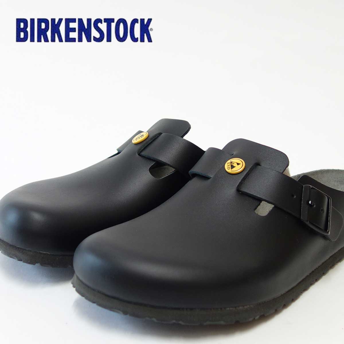BIRKENSTOCK ビルケンシュトック プロフェッショナル  Boston（ボストン） ESD 帯電消散機能付き  061368 ブラック（レディース） ナチュラルな天然皮革アッパー 「靴」サンダル ALPRO アルプロ 医療機関用