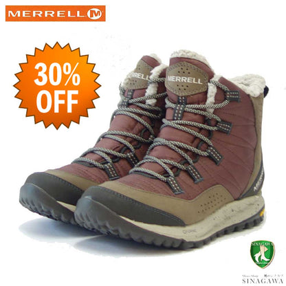 【SALE 30%OFF】 MERRELL メレル アントラ スニーカー ブーツ（レディース） 066930  MARRON 防水 ウォーキング  高機能ビブラムソール 新感覚コンフォートスニーカー 「靴」