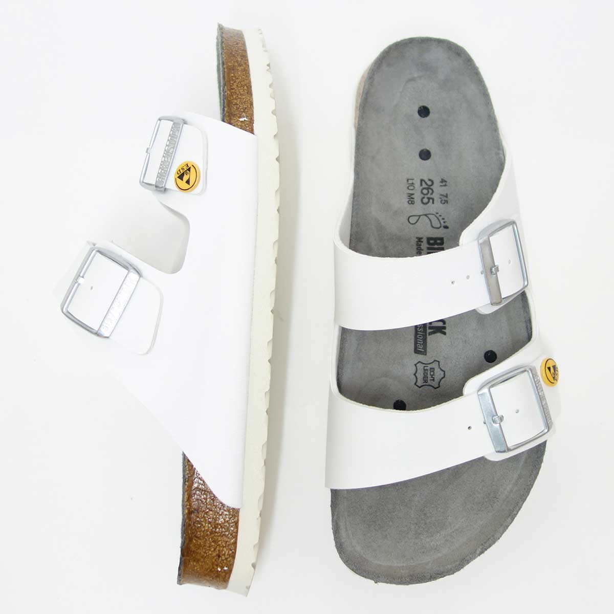 BIRKENSTOCK ビルケンシュトック プロフェッショナル  ARIZONA（アリゾナ） ESD（帯電消散機能付き）  089410 ホワイト（メンズ） 「靴」サンダル ALPRO アルプロ 医療機関用