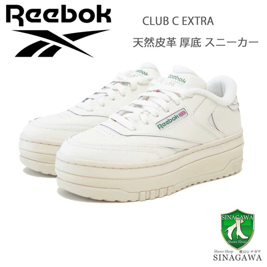 ReebokリーボックCLUBCEXTRA100010060チョーク（レディース）厚底スニーカークラシックテニスシューズ「靴」