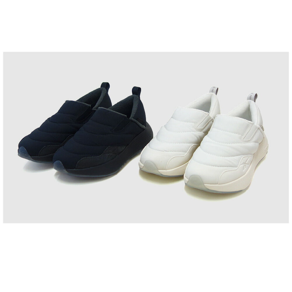 ReebokリーボックDMXCOMFORT+SLIPONWINTER10020816（レディース）コンフォートプラススリッポンウィンタースニーカー楽ちんシンプル白黒ホワイトブラック100208162100208163「靴」