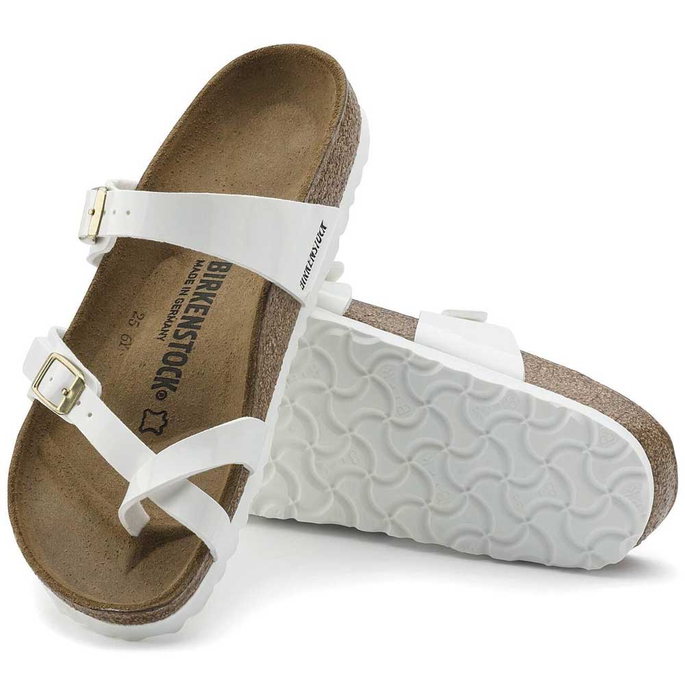 BIRKENSTOCKビルケンシュトックMAYARI（マヤリ）パテントホワイト1005280（レギュラーフィット幅広）レディースサンダルミュールクロッグコンフォートドイツ製「正規品」「靴」
