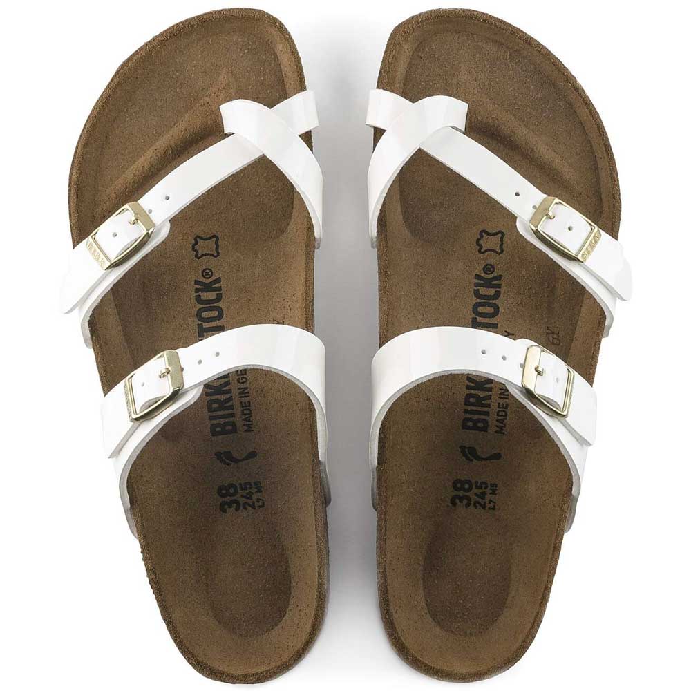 BIRKENSTOCKビルケンシュトックMAYARI（マヤリ）パテントホワイト1005280（レギュラーフィット幅広）レディースサンダルミュールクロッグコンフォートドイツ製「正規品」「靴」