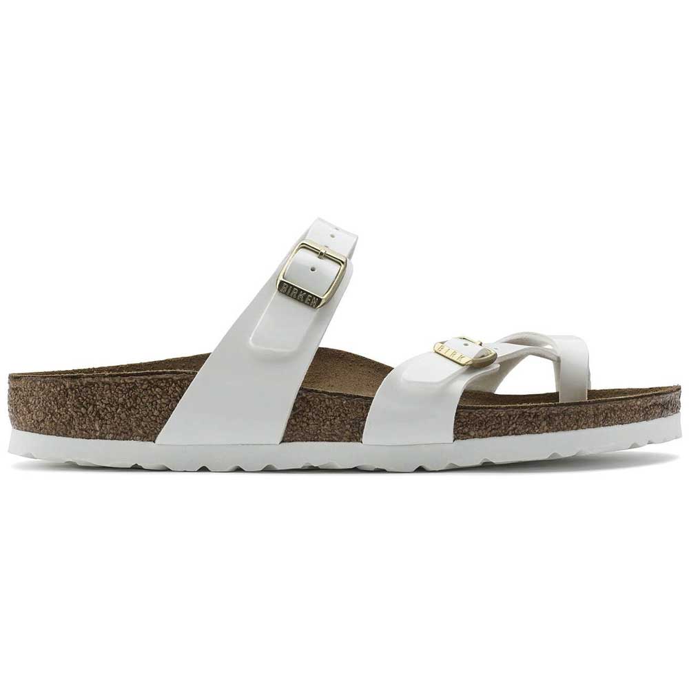 BIRKENSTOCKビルケンシュトックMAYARI（マヤリ）パテントホワイト1005280（レギュラーフィット幅広）レディースサンダルミュールクロッグコンフォートドイツ製「正規品」「靴」