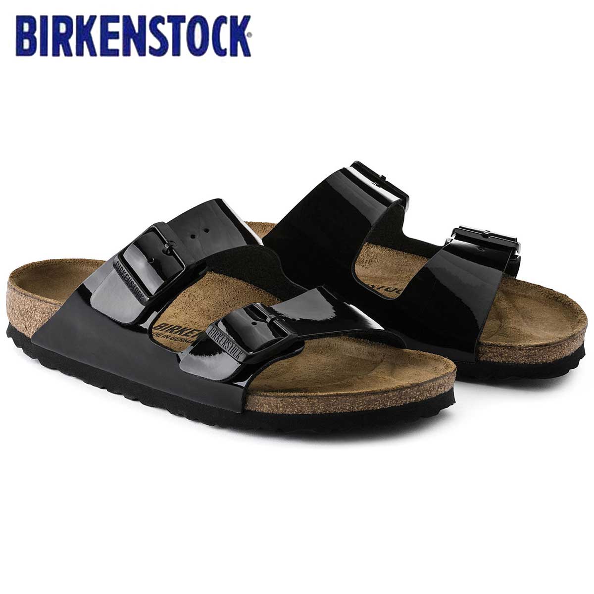 ビルケンシュトック BIRKENSTOCK ARIZONA（アリゾナ）<br>GC 1005292 ブラック パテント（ビルコフロー）<BR>（レディース サンダル）「正規輸入品」ドイツ生まれの快適サンダル<br>「靴」