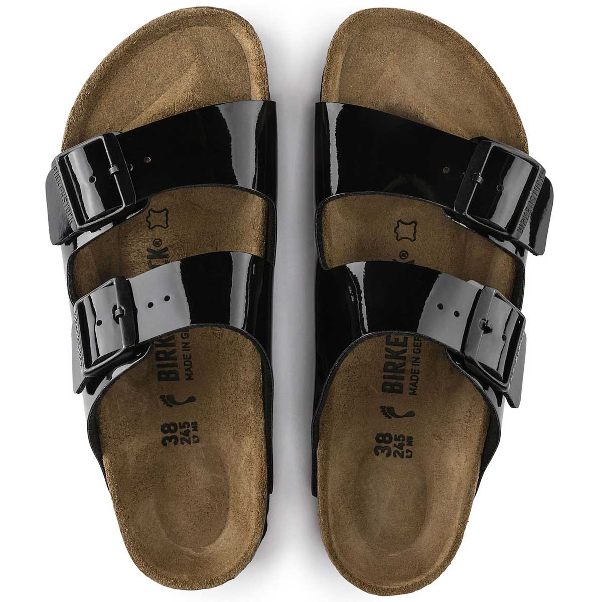 ビルケンシュトック BIRKENSTOCK ARIZONA（アリゾナ）<br>GC 1005292 ブラック パテント（ビルコフロー）<BR>（レディース サンダル）「正規輸入品」ドイツ生まれの快適サンダル<br>「靴」