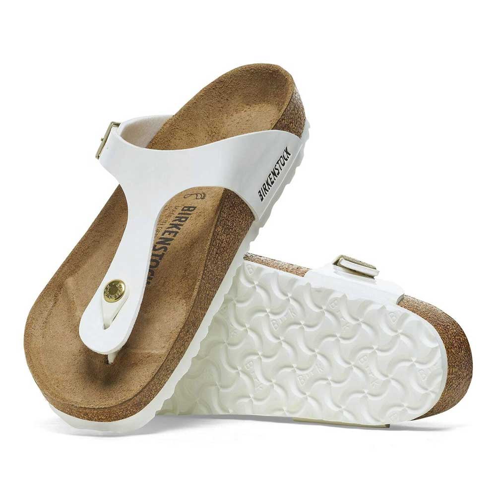 BIRKENSTOCKビルケンシュトックGizeh（ギゼ）パテントホワイト1005299（レギュラーフィット幅広）レディースサンダルミュールクロッグコンフォートドイツ製「正規品」「靴」