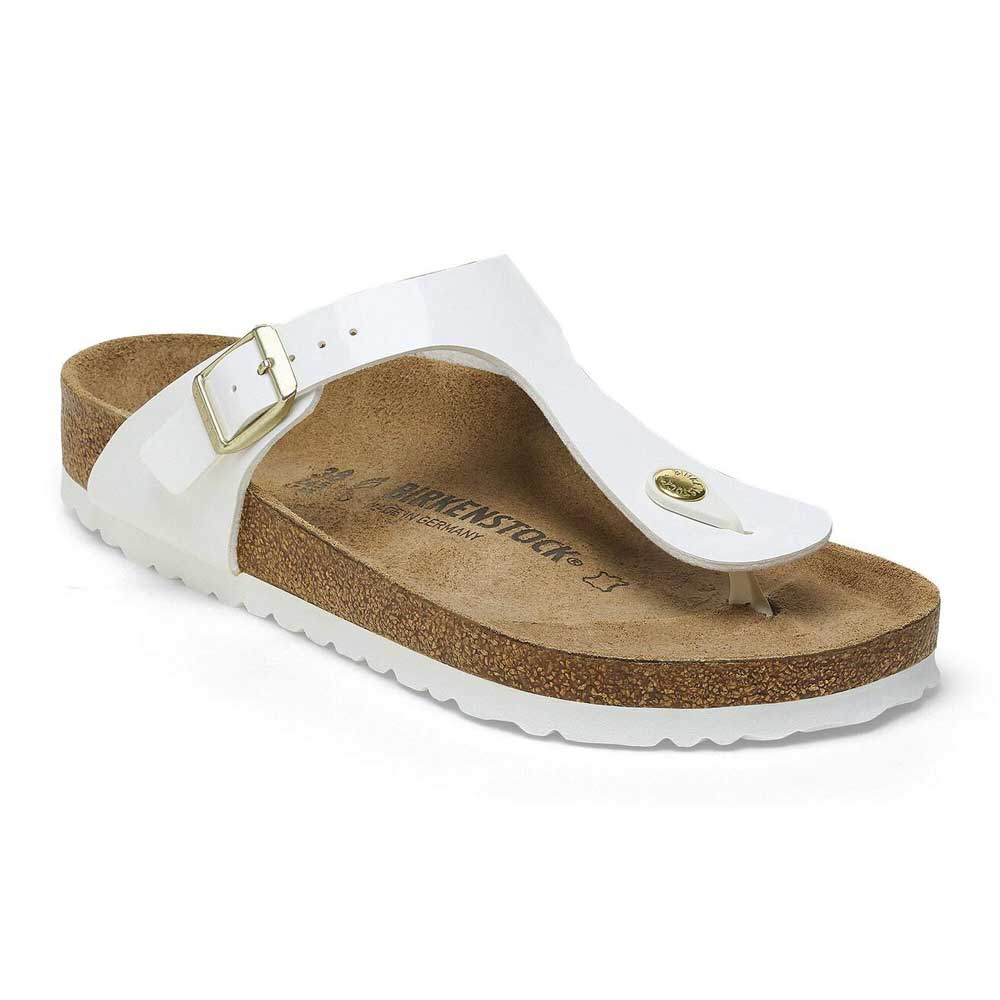 BIRKENSTOCK ビルケンシュトック Gizeh（ギゼ）パテントホワイト 1005299 （レギュラーフィット 幅広） レディース サンダル ミュール クロッグ コンフォート ドイツ製「正規品」 「靴」
