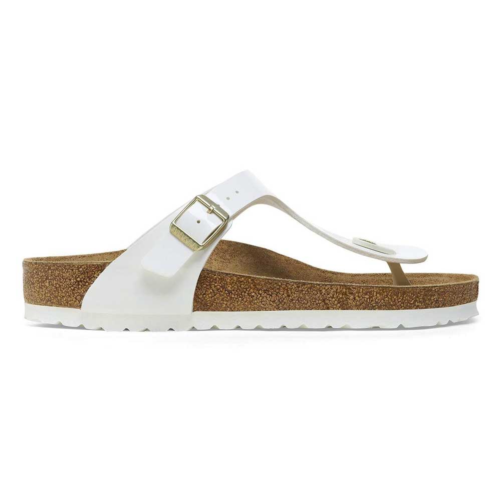 BIRKENSTOCKビルケンシュトックGizeh（ギゼ）パテントホワイト1005299（レギュラーフィット幅広）レディースサンダルミュールクロッグコンフォートドイツ製「正規品」「靴」