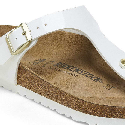 BIRKENSTOCKビルケンシュトックGizeh（ギゼ）パテントホワイト1005299（レギュラーフィット幅広）レディースサンダルミュールクロッグコンフォートドイツ製「正規品」「靴」