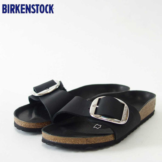 BIRKENSTOCKビルケンシュトックMADRIDBigBuckle（マドリッド）GC1006523オイルドレザー／ブラック（レディース）「正規輸入品」ドイツ生まれの快適サンダル「靴」