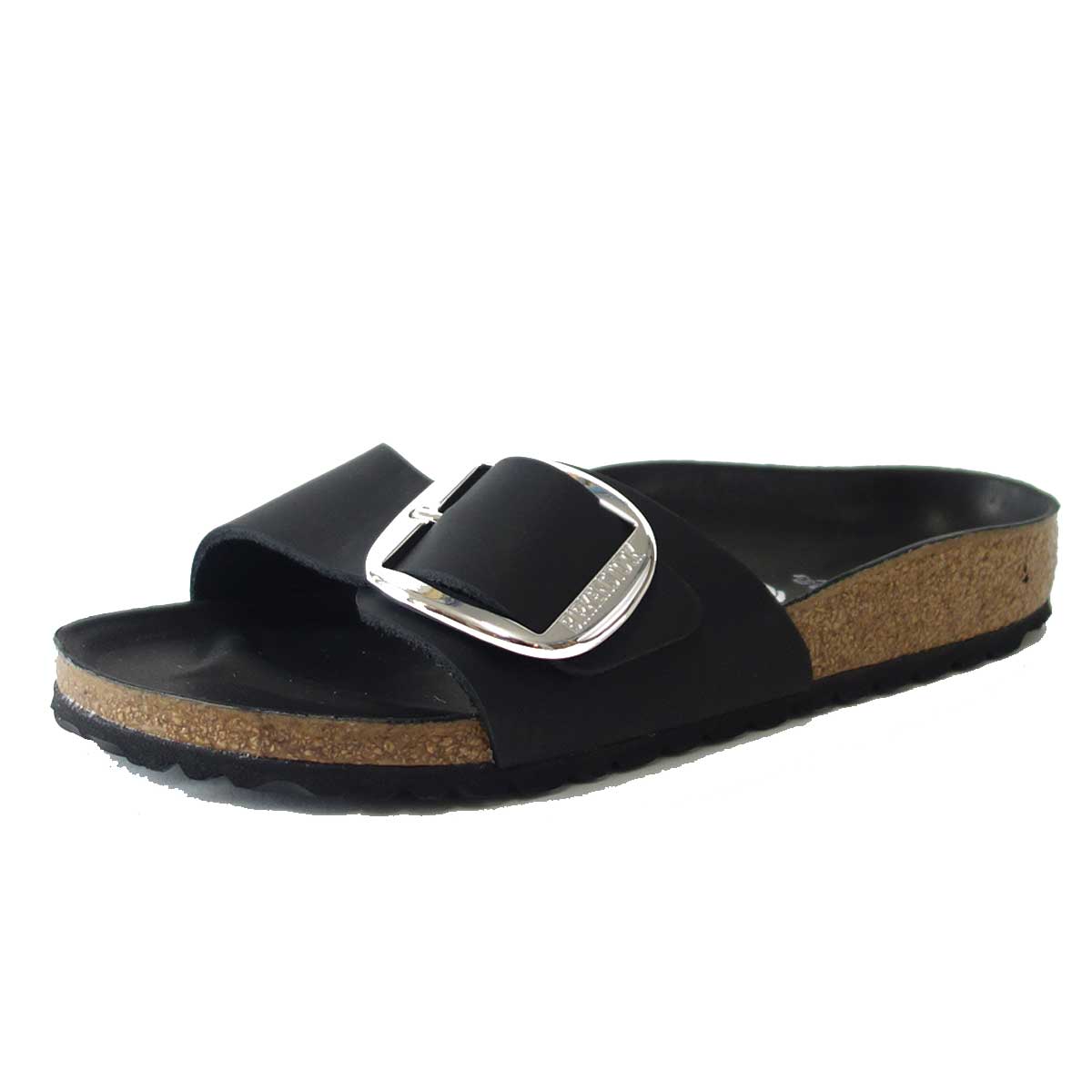 BIRKENSTOCKビルケンシュトックMADRIDBigBuckle（マドリッド）GC1006523オイルドレザー／ブラック（レディース）「正規輸入品」ドイツ生まれの快適サンダル「靴」