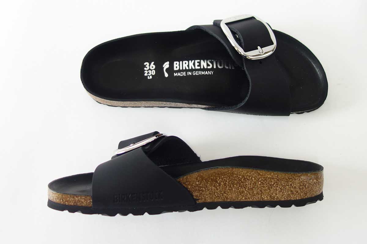 BIRKENSTOCKビルケンシュトックMADRIDBigBuckle（マドリッド）GC1006523オイルドレザー／ブラック（レディース）「正規輸入品」ドイツ生まれの快適サンダル「靴」