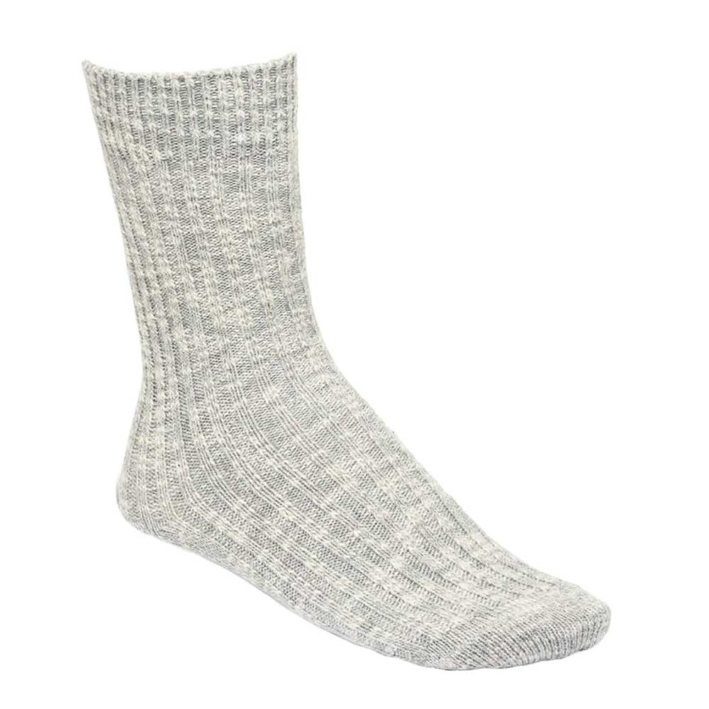 BIRKENSTOCK ビルケンシュトック COTTON SLUB SOCKS（コットンスラブソックス） グレー／ホワイト 包み込まれるような優しいソックス 1008032/1008060