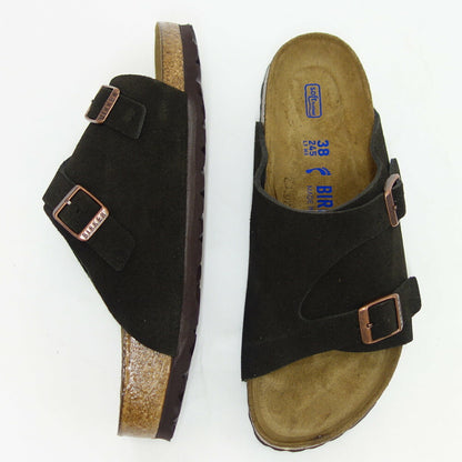 ビルケンシュトック BIRKENSTOCK Zurich Soft Footbed（チューリッヒ ソフトフットベッド）  1009531 モカ（スエードレザー） （レディース サンダル ナローフィット）「正規輸入品」 「靴」