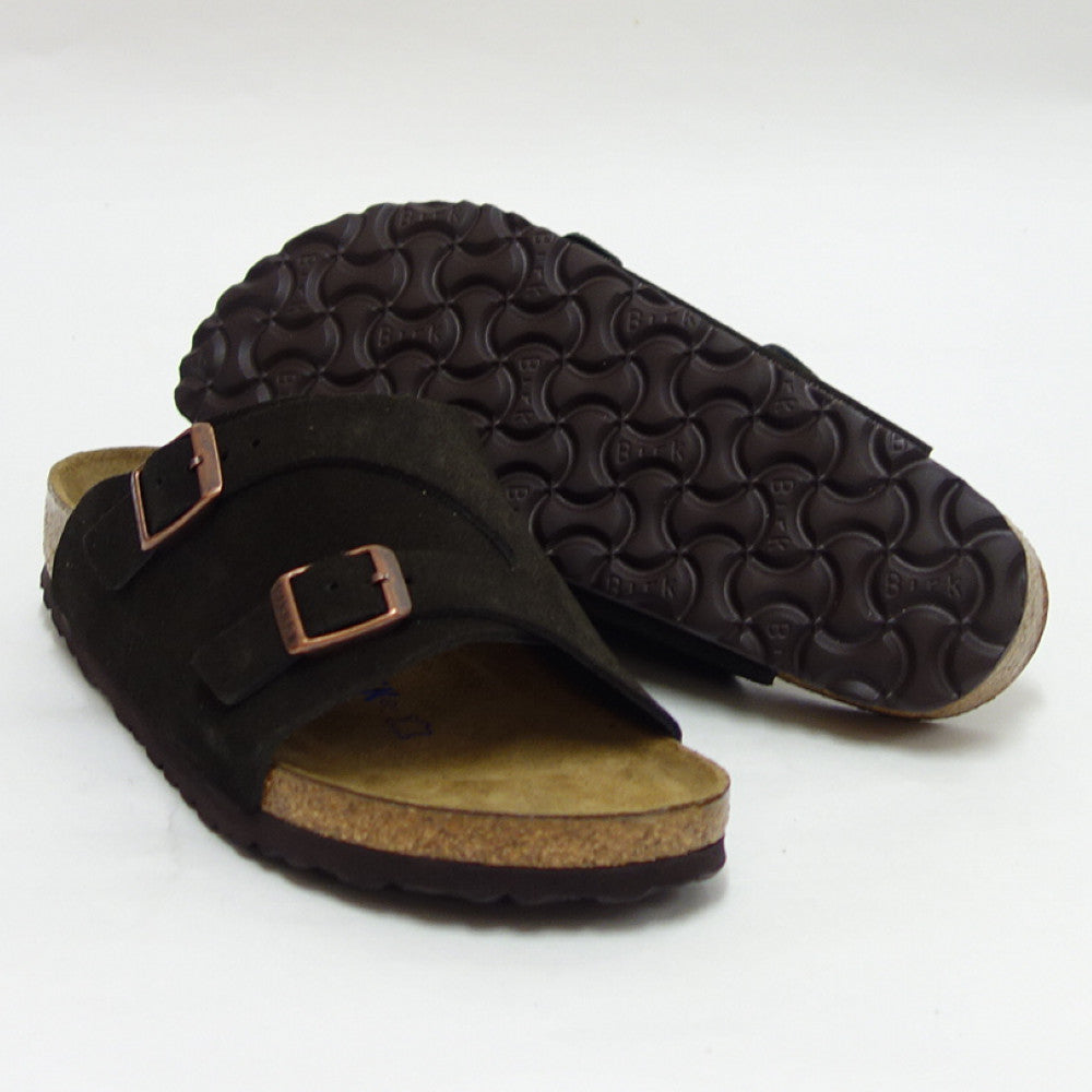 ビルケンシュトック BIRKENSTOCK Zurich Soft Footbed（チューリッヒ ソフトフットベッド）  1009531 モカ（スエードレザー） （レディース サンダル ナローフィット）「正規輸入品」 「靴」