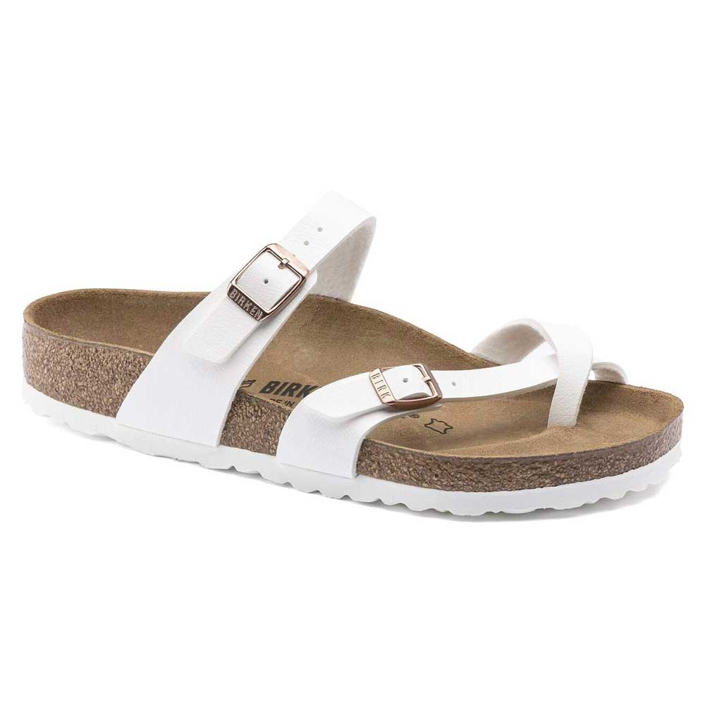 BIRKENSTOCKビルケンシュトックMAYARI（マヤリ）ホワイト1014190（レギュラーフィット幅広）レディースサンダルミュールクロッグコンフォートドイツ製「正規品」「靴」
