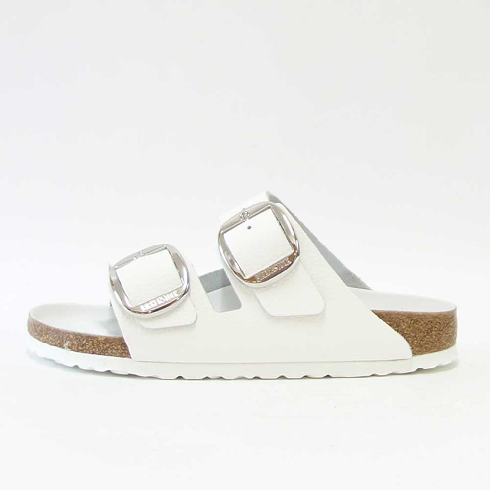 BIRKENSTOCK ビルケンシュトック Arizona Big Buckle（アリゾナ ビッグバックル）ナチュラルレザー ホワイト 1016826（ナローフィット 幅狭） ドイツ製 コンフォートサンダル 天然皮革「靴」