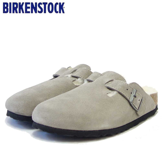 ビルケンシュトック BIRKENSTOCK Boston VL/Fell（ボストン）幅狭（ナローフィット） 1017651（スエードレザー／ストーンコイル）（ラムスキンボア） サボ クロッグ ドイツ製快適サンダル 「靴」