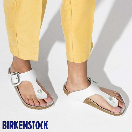 BIRKENSTOCKビルケンシュトックGizehBigBuckle（ギゼビッグバックル）ホワイト1018885（レギュラーフィット幅広）天然皮革レディースサンダルトングミュールクロッグコンフォートドイツ製「正規品」「靴」