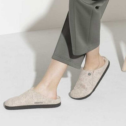 ビルケンシュトックBIRKENSTOCKZermattShearling（ツェルマットシアリング）ラムスキンボア幅狭（ナローフィット）1020029（ウールフェルト／Eggnog）ドイツ製室内履き「靴」