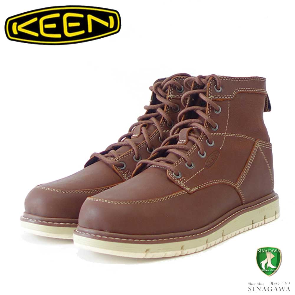 KEEN キーン サンノゼ シックス（ソフトトゥ）  ワークブーツ 1020146（メンズ）カラー：Gingerbread/Off White 工事現場 アウトドア ウォーキングシューズ ハイキングシューズ「靴」