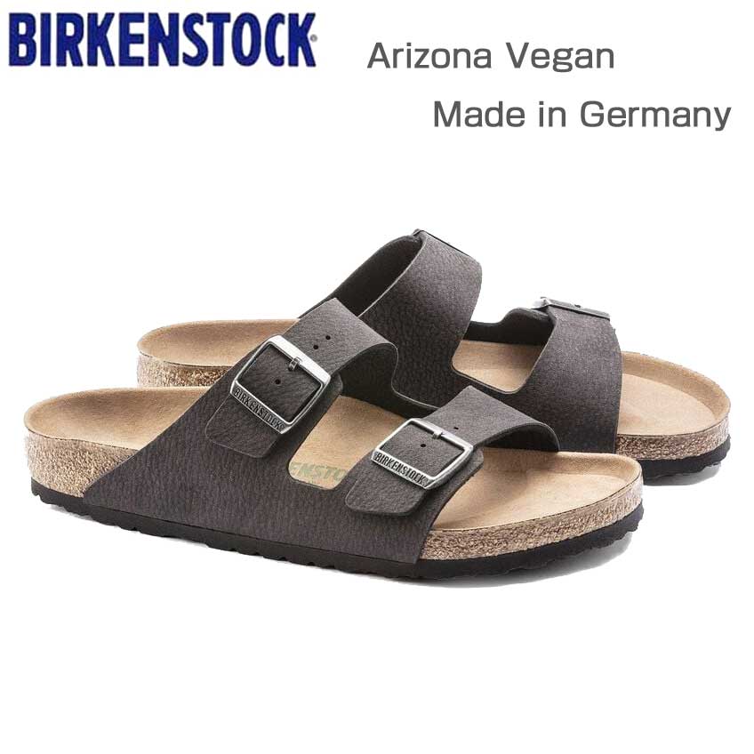 BIRKENSTOCKビルケンシュトックARIZONAVegan（アリゾナヴィーガン）マイクロファイバー1023042デザートダストブラック（レギュラーフィット幅広）ドイツ製コンフォートサンダル正規品「靴」