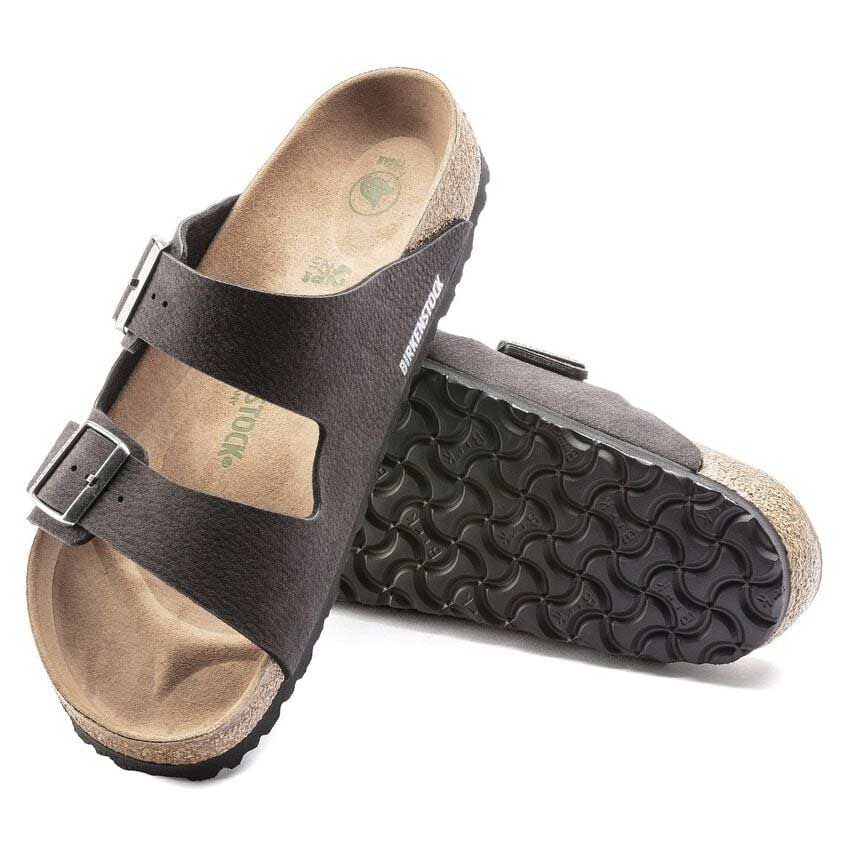 BIRKENSTOCKビルケンシュトックARIZONAVegan（アリゾナヴィーガン）マイクロファイバー1023042デザートダストブラック（レギュラーフィット幅広）ドイツ製コンフォートサンダル正規品「靴」