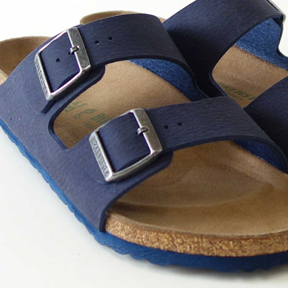 BIRKENSTOCKビルケンシュトックARIZONAVegan（アリゾナヴィーガン）マイクロファイバー1023116デザートダストインディゴブルー（レギュラーフィット幅広）ドイツ製コンフォートサンダル正規品「靴」