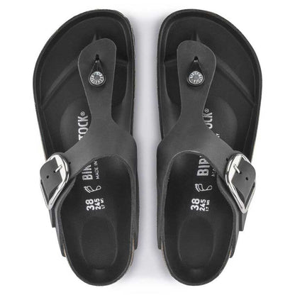BIRKENSTOCKビルケンシュトックGizehBigBuckle（ギゼビッグバックル）ブラック1023334（レギュラーフィット幅広）天然皮革オイルドレザーレディースサンダルトングミュールクロッグコンフォートドイツ製「正規品」「靴」