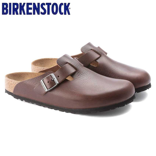 ビルケンシュトックBIRKENSTOCKBoston（ボストン）幅広（レギュラーフィット）1023449（ナチュラルレザー／ヴィンテージウッドロースト）メンズサボクロッグドイツ製快適サンダル「靴」