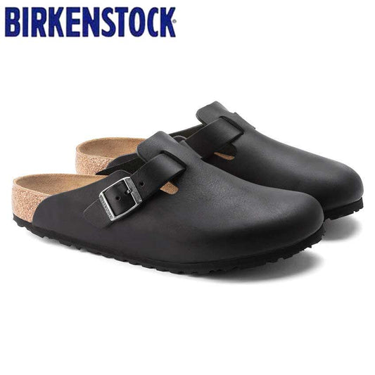 ビルケンシュトックBIRKENSTOCKBoston（ボストン）幅広（レギュラーフィット）1023458（ナチュラルレザー／ヴィンテージウッドブラック）メンズサボクロッグドイツ製快適サンダル「靴」