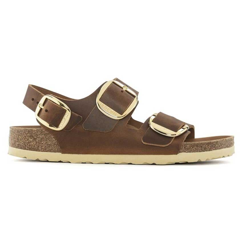 BIRKENSTOCKビルケンシュトックMilanoBigBuckle（ミラノ）オイルドレザーコニャック1024067（ナローフィット幅狭）レディースサンダル「靴」