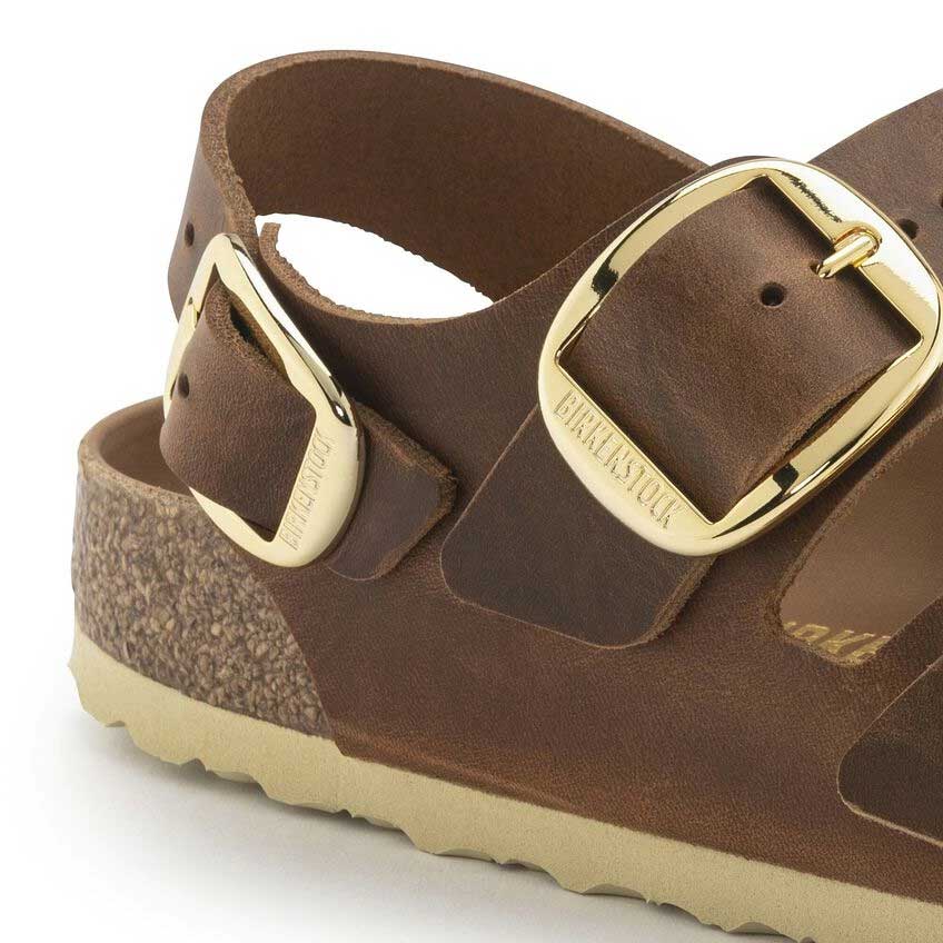 BIRKENSTOCKビルケンシュトックMilanoBigBuckle（ミラノ）オイルドレザーコニャック1024067（ナローフィット幅狭）レディースサンダル「靴」