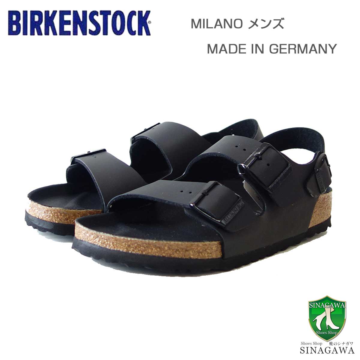 BIRKENSTOCKビルケンシュトックMILANO（ミラノ）1024997Triplesブラック（メンズレギュラーフィット幅広）ドイツ製コンフォートサンダル正規品「靴」